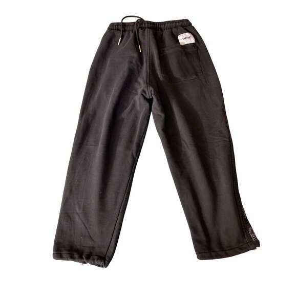 Butcher Youth Black Sweatpants Medium Rapstar Cher Drawstring Waist and Cuffs - Picture 2 of 8